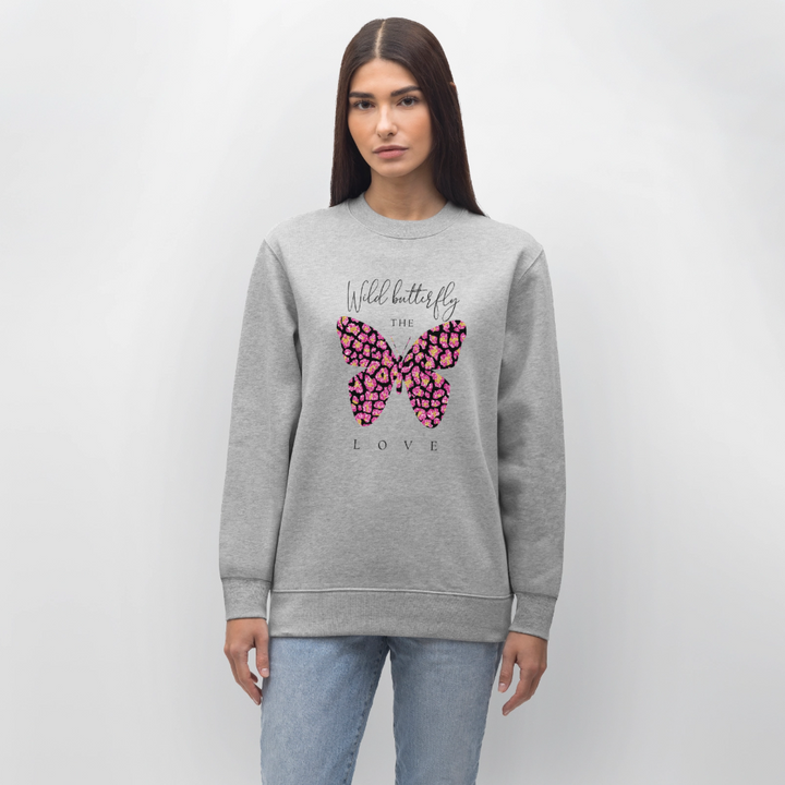 Wild Butterfly Sweatshirt - heather grey