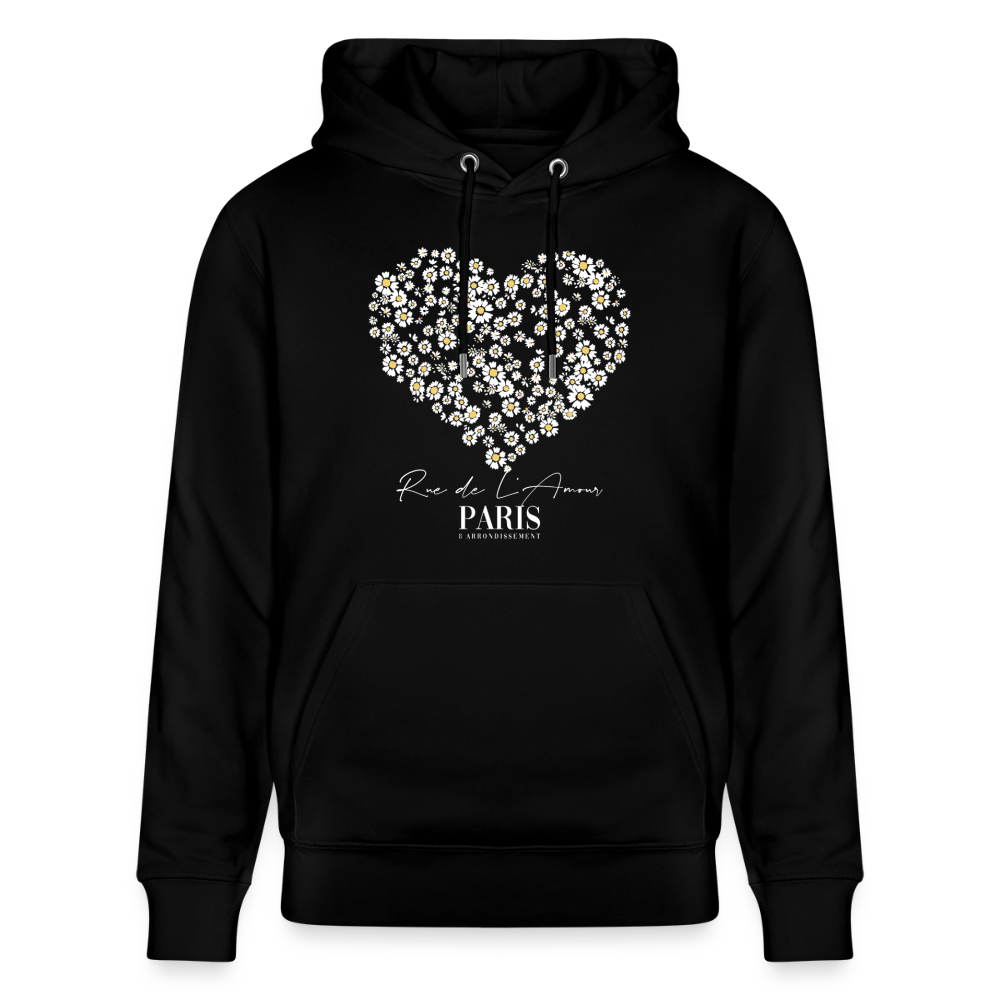 paris bloom heart Hoodie - Schwarz