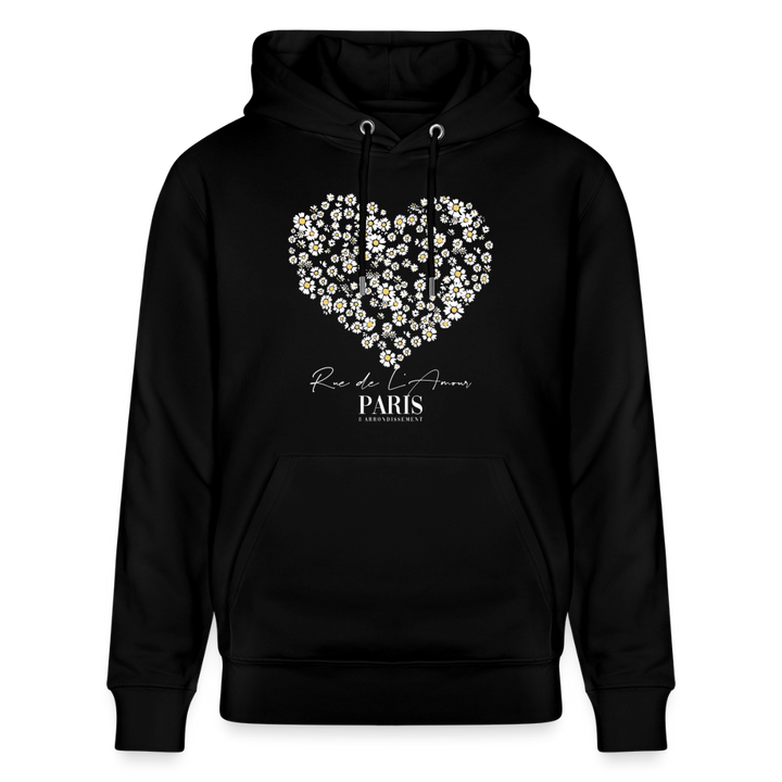 paris bloom heart Hoodie - Schwarz