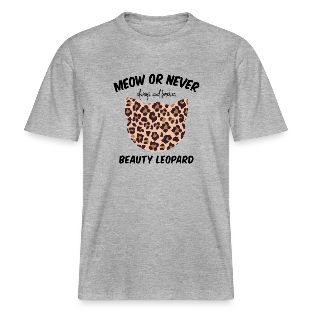 meow or never tee - heather grey