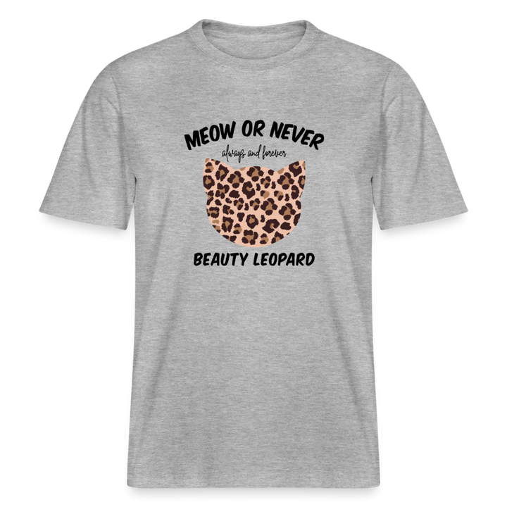 meow or never tee - heather grey
