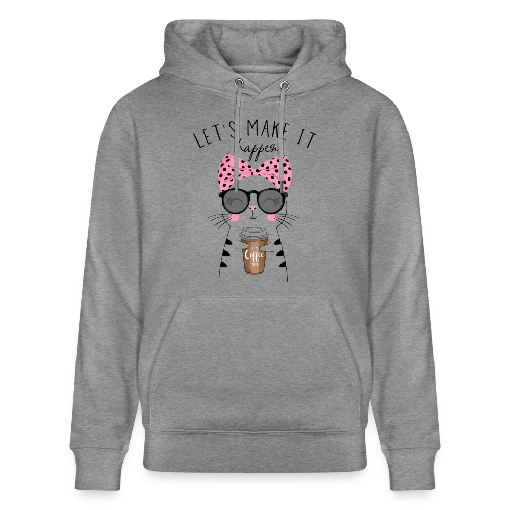 LETS ME MAKE IT HAPPEN Hoodie - Hellgrau marmoriert