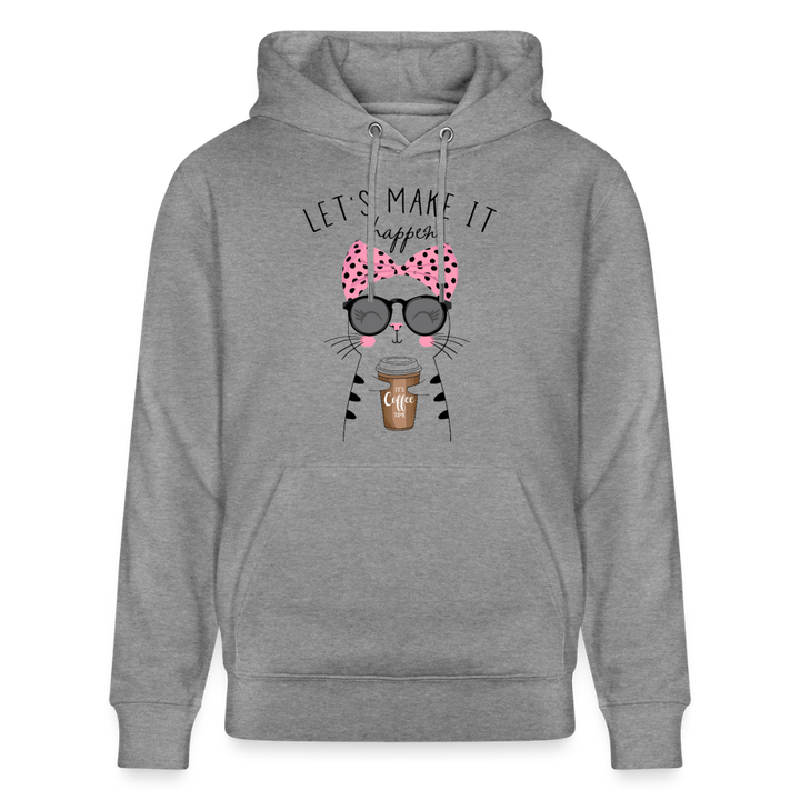 LETS ME MAKE IT HAPPEN Hoodie - Hellgrau marmoriert