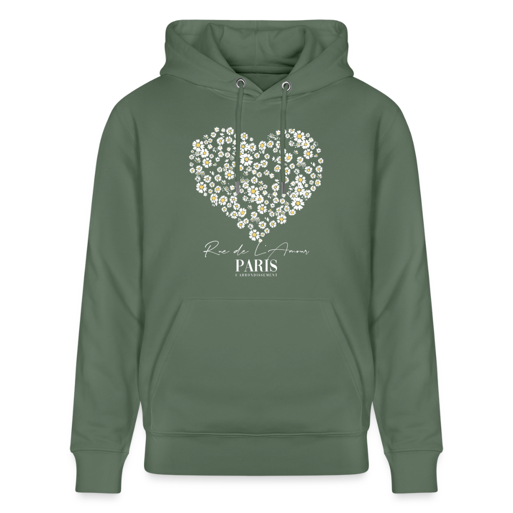 paris bloom heart Hoodie - Tanngrün