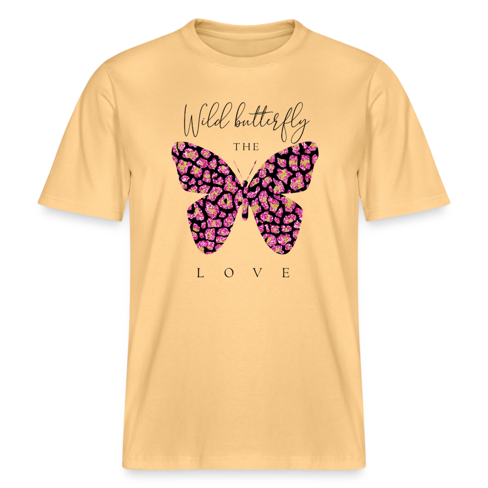 butterfly tee - washed yellow