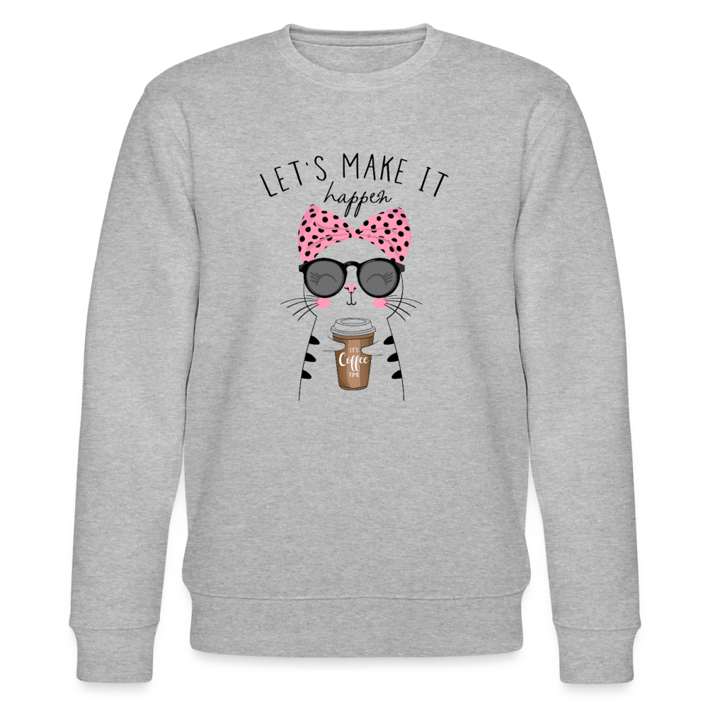 LETS MAKE IT HAPPEN Sweatshirt - Grau meliert