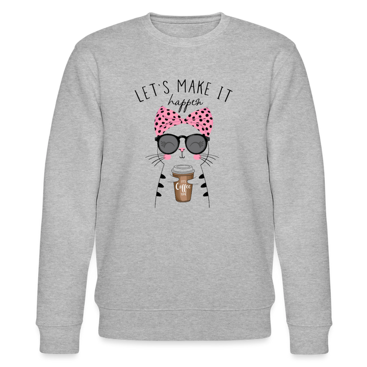 LETS MAKE IT HAPPEN Sweatshirt - Grau meliert