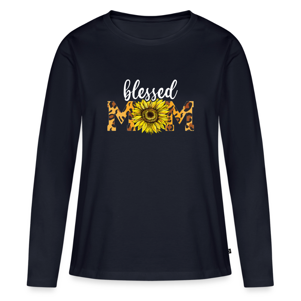 Blessed mom Langarmshirt - Navy