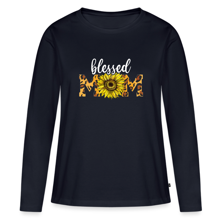Blessed mom Langarmshirt - Navy