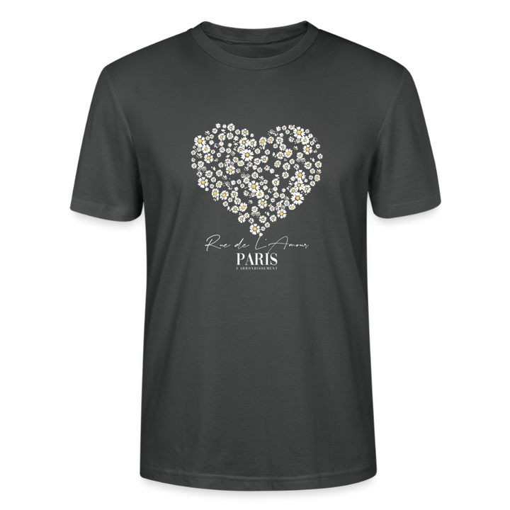 Paris Bloom heart T-Shirt - Anthrazit