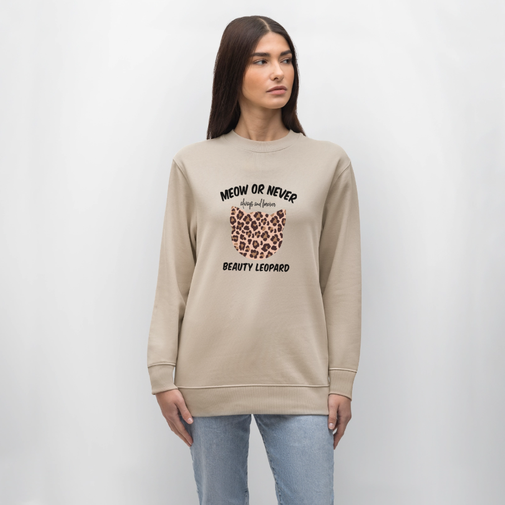 Meow Or Newer Sweatshirt - beige