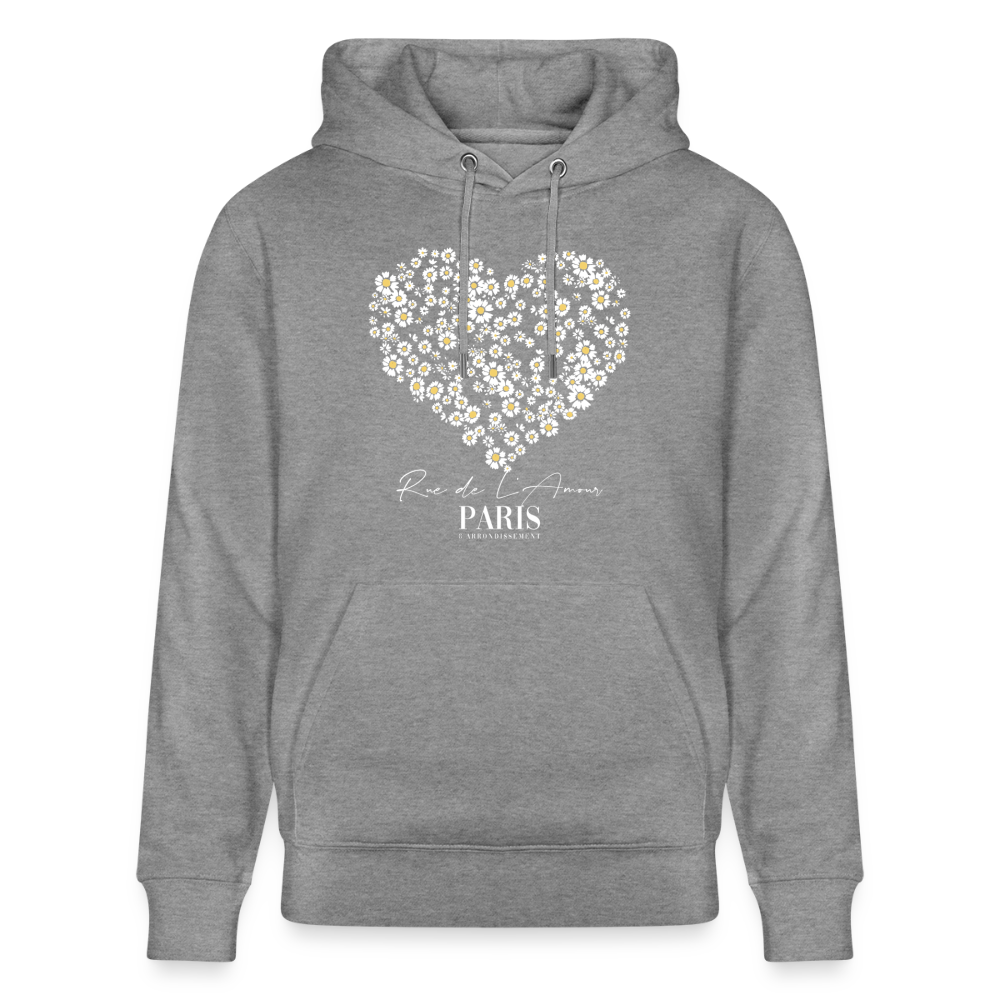 paris bloom heart Hoodie - Hellgrau marmoriert