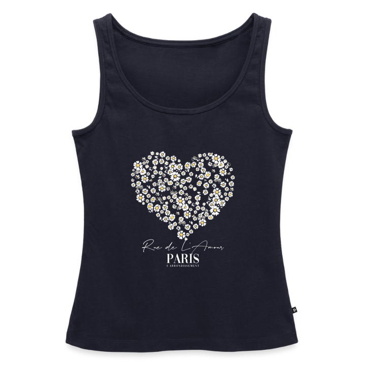 paris bloom heartTank Top - Navy