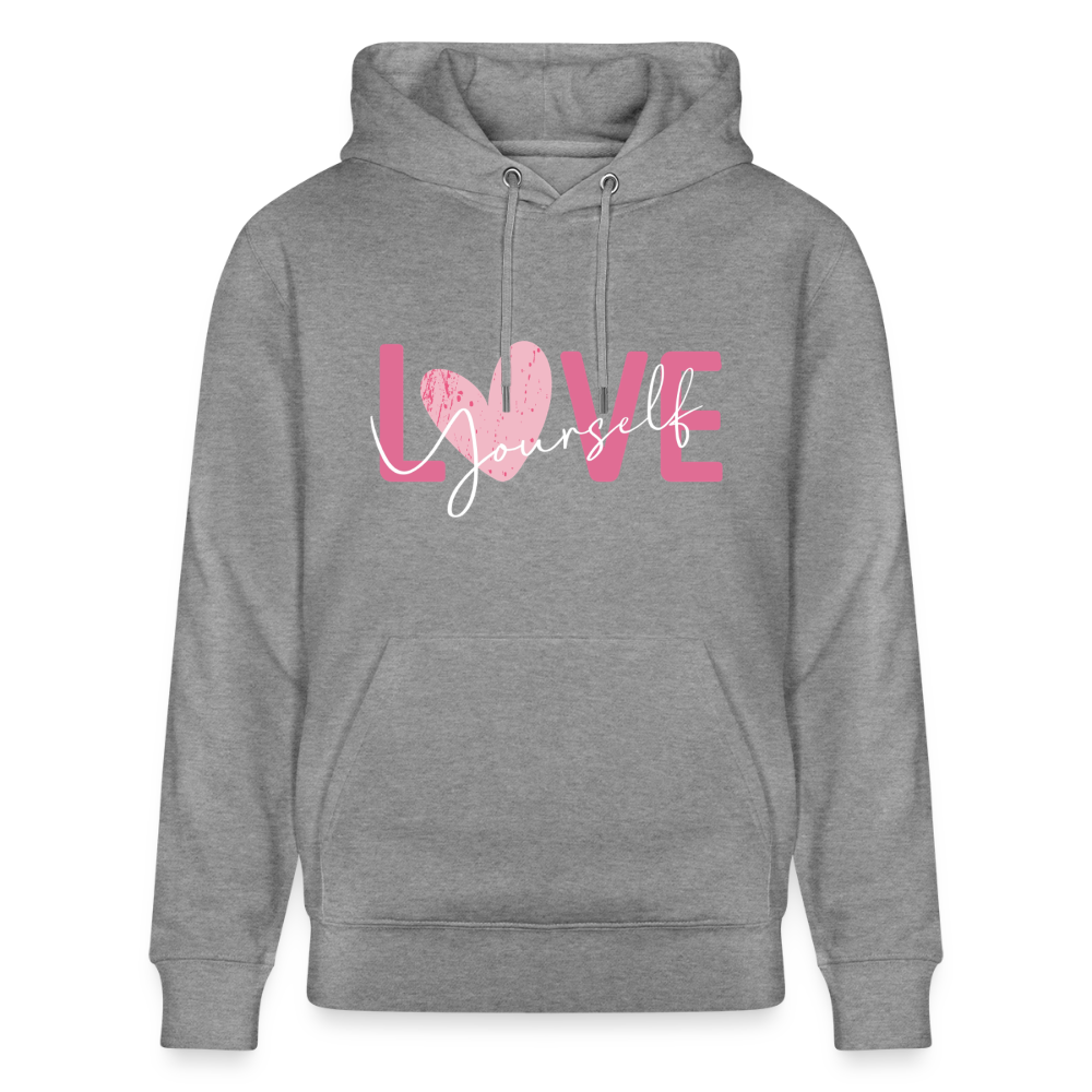 love yourself  Hoodie - slub heather grey