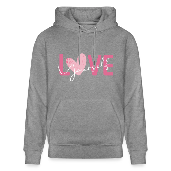 love yourself  Hoodie - slub heather grey