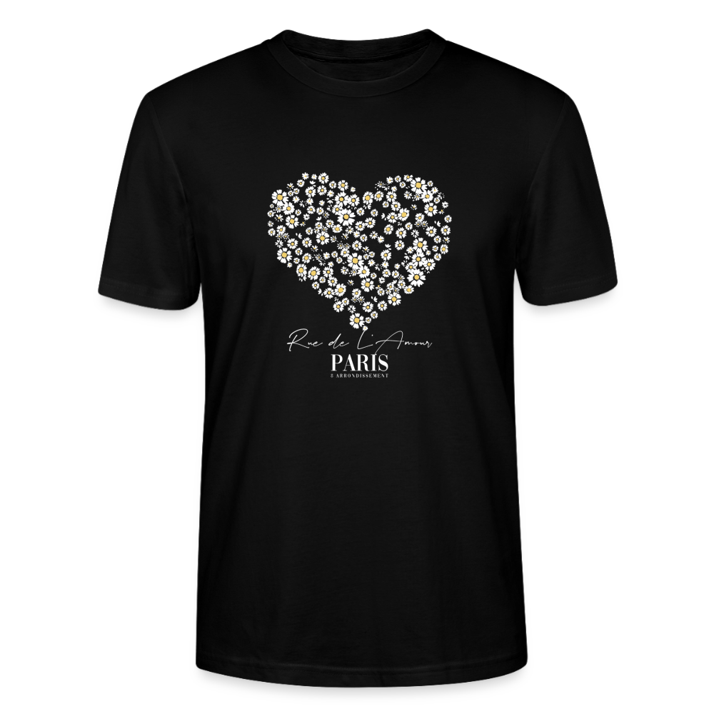 Paris Bloom heart T-Shirt - Schwarz