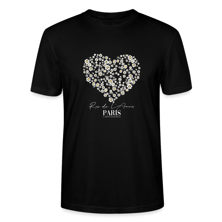 Paris Bloom heart T-Shirt - Schwarz