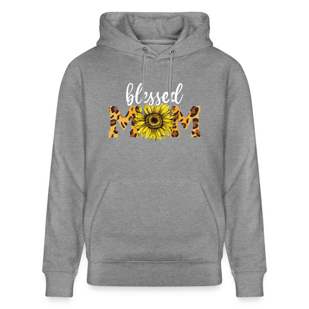 Blessed MOM Hoodie - Hellgrau marmoriert