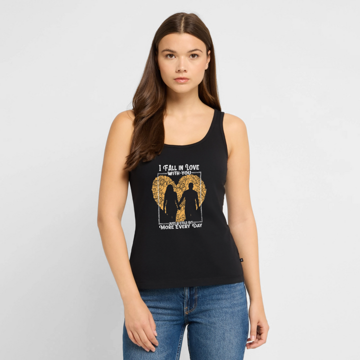 FALL IN LOVE Tank Top - Schwarz