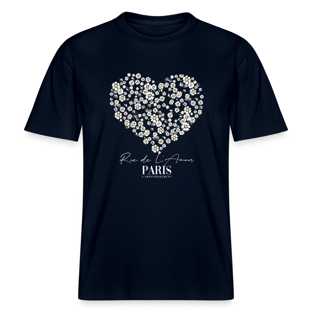 paris bloom heart tee - french navy
