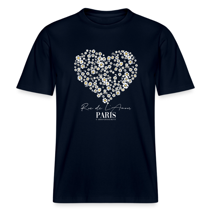 paris bloom heart tee - french navy